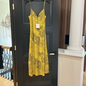 Brand new with tags All saints Tiana dress in Helena Gold Yellow
